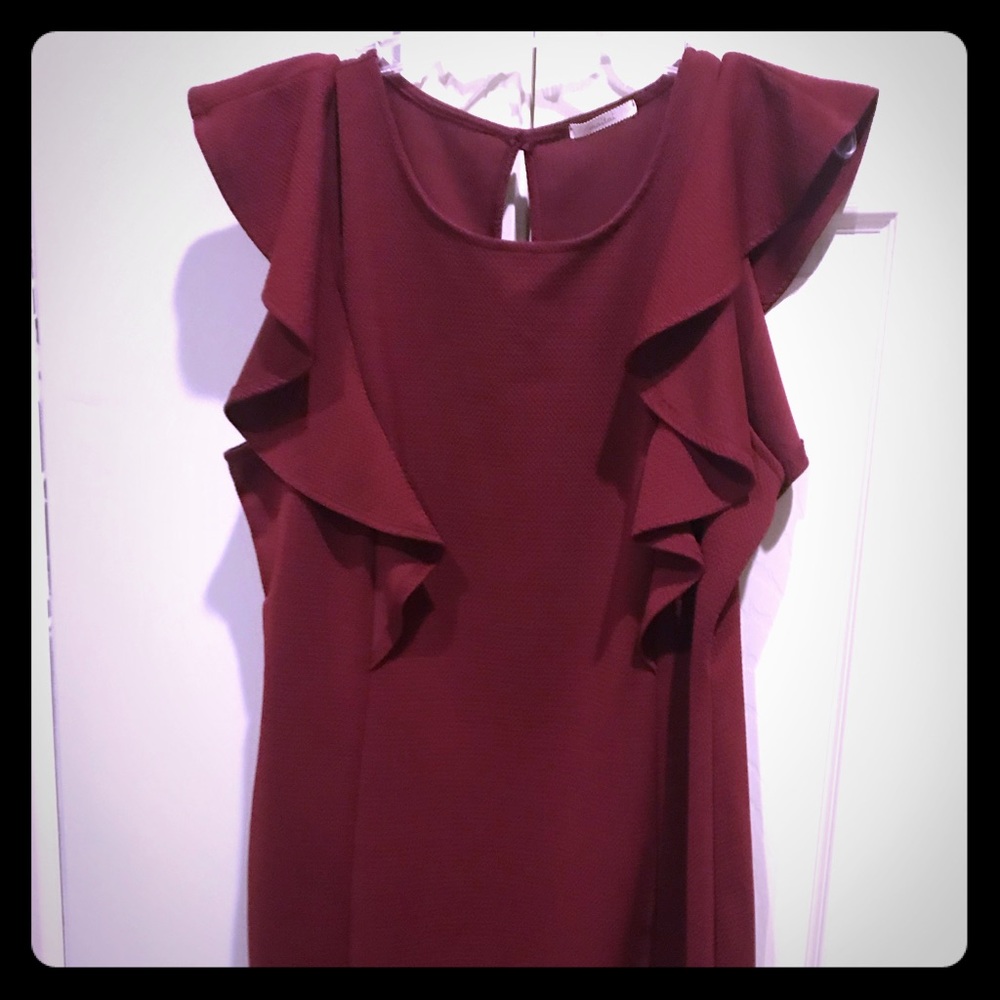 Oxblood color dress